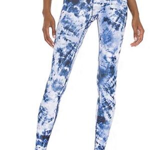 Beach Riot Indigo Tie Dye Cara Printed Ribbed Leggings Revolve